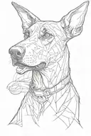 doberman dog tattoo design idea