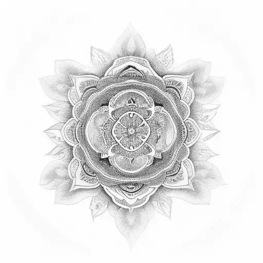 floral and mandala sleeve tattoo design idea