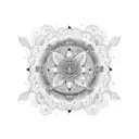 floral and mandala sleeve tattoo design idea