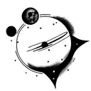 solar system tattoo design idea