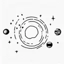 solar system tattoo design idea