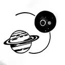 solar system tattoo design idea