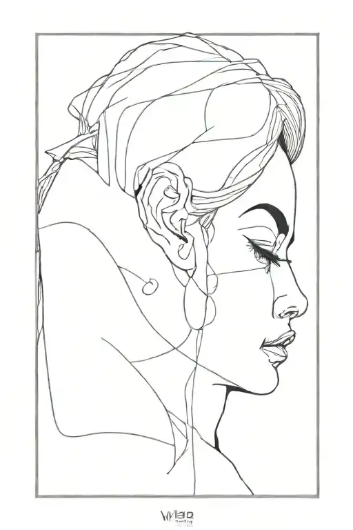 woman and weld tattoo design idea