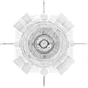 A sun-shaped labyrinth with symbols of love, life, and care intertwined tattoo design idea