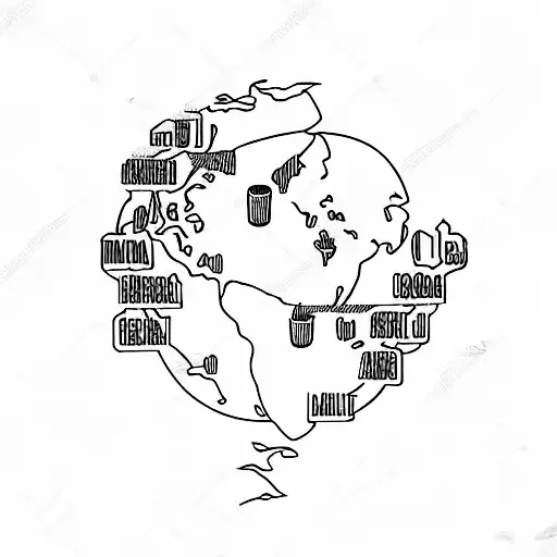 Craft beer bottle pouring into a world map tattoo design idea