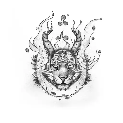 amma appa with fire tattoo design idea