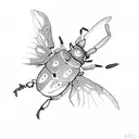 beetle tattoo design idea