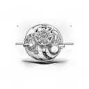 Incorporate a detailed remote control car racing track with obstacles and jumps into the design tattoo design idea