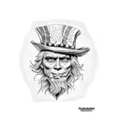 Uncle Sam American flag tattoo design idea