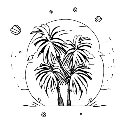 Palm Tree tattoo design idea