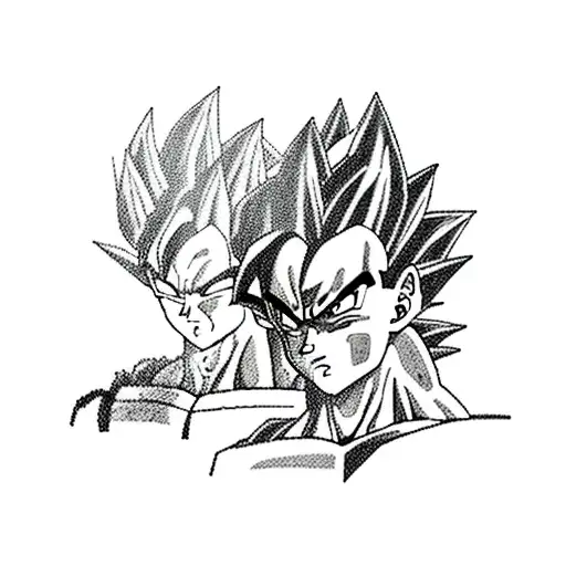 Goku y Vegeta  tattoo design idea