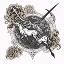 Sagittarius and Taurus tattoo design idea