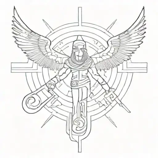 isis and osiris tattoo design idea