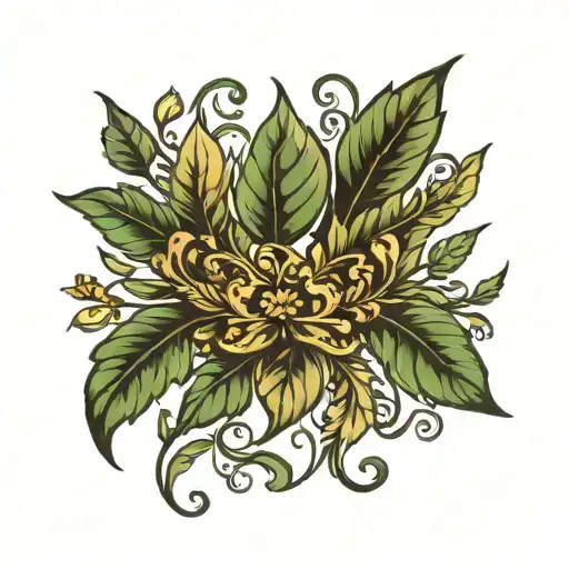 1910 Laurel wreath tattoo design idea