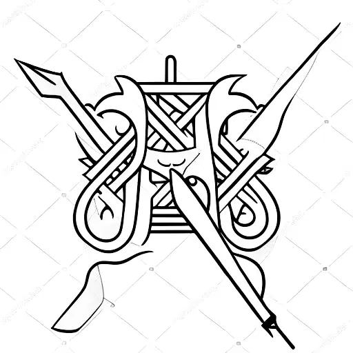 bow and arrow tattoo design idea