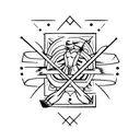 bow and arrow tattoo design idea