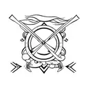 bow and arrow tattoo design idea