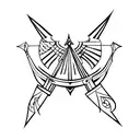 bow and arrow tattoo design idea
