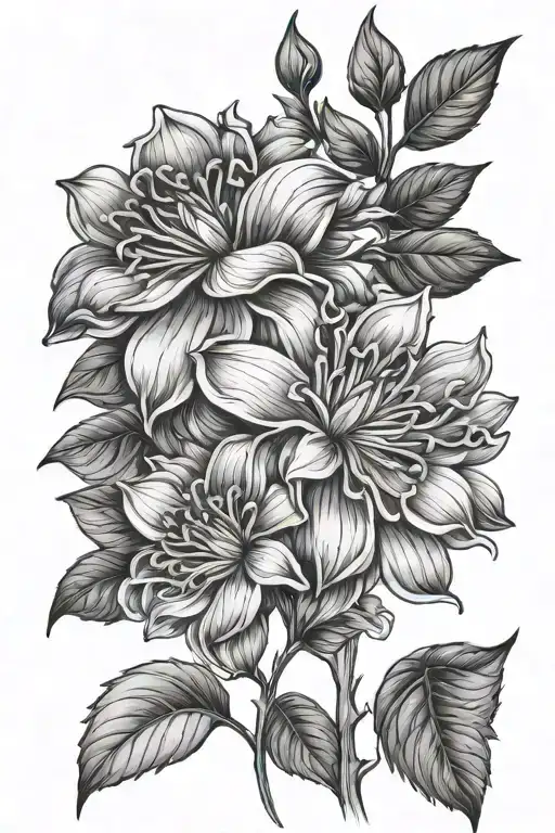 birth flower July, November, December tattoo design tattoo design idea