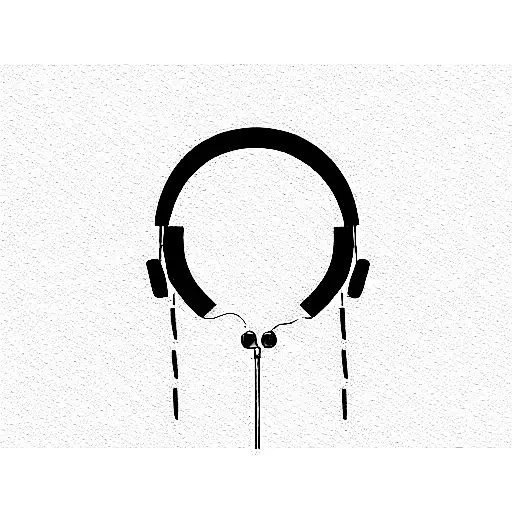 audio cassette and headphones tattoo design idea