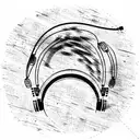 audio cassette and headphones tattoo design idea