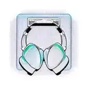 Cassette from an audio cassette with headphones tattoo design idea