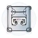 Cassette from an audio cassette with headphones tattoo design idea