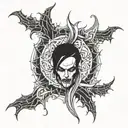 vamp goth full back tattoo  tattoo design idea