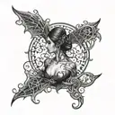 vamp goth full back tattoo  tattoo design idea