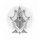 Hamsa Symbol tattoo design idea