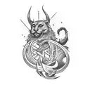 tarot card tattoo design idea