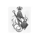 tarot card tattoo design idea