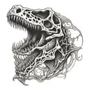 Skull Tyrannosaurus Rex tattoo design idea