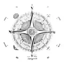 explore compass travel globe tattoo design idea