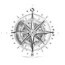 explore compass travel globe tattoo design idea
