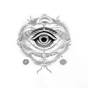 As above so below, as within so without. include all seeing eye tattoo design idea