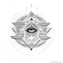 As above so below, as within so without. include all seeing eye tattoo design idea