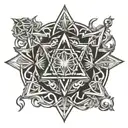 Seal of solomon tattoo design idea