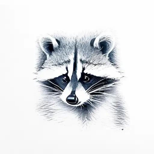 raccoon with checkered shirt at a rocks glass tattoo design idea
