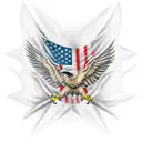 swat eagle with American flag tattoo design idea