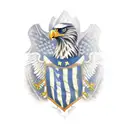 swat eagle with American flag tattoo design idea