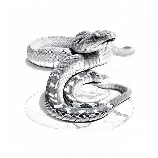 rattle snake  tattoo design idea