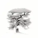 dead tree tattoo design idea