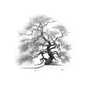 dead tree tattoo design idea