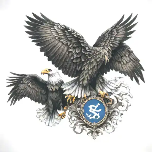 Serbian orthodox eagles tattoo design idea