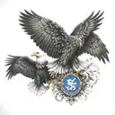 Serbian orthodox eagles tattoo design idea