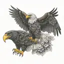 Serbian orthodox eagles tattoo design idea