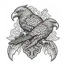 Serbian orthodox eagles tattoo design idea
