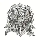 Serbian orthodox eagles tattoo design idea