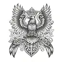 Serbian orthodox eagles tattoo design idea